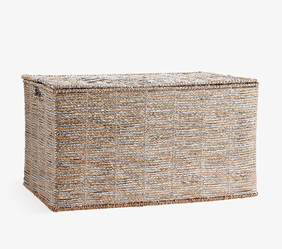 Silver Rope Toy Chest Pottery Barn Kids UK
